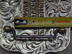 vintage RRR belt buckle OVERSIZED western cowboy BARAJAS rodeo ready ranchwear