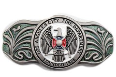 LAFD Los Angeles County Fire Department Founded 1888 Silver Belt Buckle