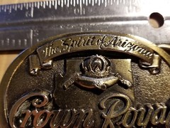Vintage Crown Royal Belt Buckle « The Spirit of Arizona » Still in Bag
