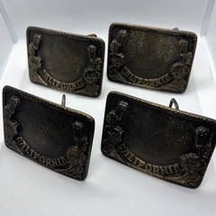 MAFCO California Poppy Belt Buckle Brass Heritage Western Rodeo Trucker Vintage