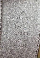 GUCCI Pre-Owned Gg Marmont Leather Belt Silver Dark Brown