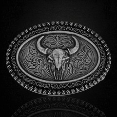Montana Silversmiths Frontier Pride Buffalo Skull Western Belt Buckle NEW