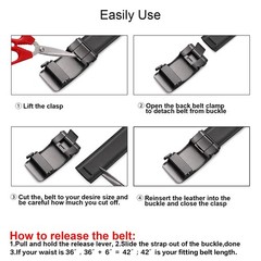 SENDEFN 35MM Ratchet Belt Buckle Only for 1 For Width 1 3/8, Black-1