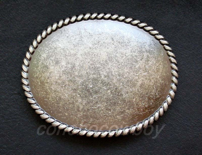 WESTERN OVAL ROPE EDGE BLANK BELT BUCKLE FIT&rsquo;S 1-1/2&Prime; WIDE BELT