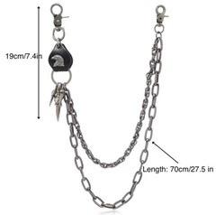 Biker Waist Chain Leather Eagle Claws