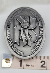Vtg Belt Buckle Gun NRA ILA 20th Anniversary 3d Lion Shape Chape & Prong NEW