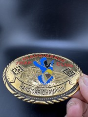 Vintage 1998 Handcrafted USA Albuquerque Handicapped Belt Buckle