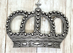 Vintage Large Pewter Metal King&rsquo;s / Queen&rsquo;s Crown Belt Buckle Fits 1 1/2&Prime; Belts