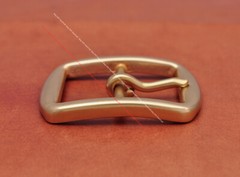 Real Solid Brass Center Bar Tongue Pin DIY Leather Belt Buckle Fits 39mm Strap