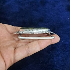 Labradorite Belt Buckle Silver Plated Handmade Western Cowboy Gemstone Buckle