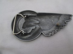 Eagle Head & Skull With Motorcycle Wheel 3-D Belt Buckle Bikers NEW