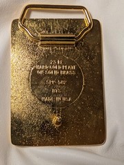Vintage Snap On Tools Dealer 23K GOLD PLATED Brass Award Belt Buckle
