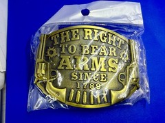 The Right to Bear Arms Since 1789 USA Gun Rights Commemorative Belt Buckle