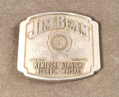 NEW JIM BEAM SOUR MASH KENTUCKY STRAIGHT BOURBON WHISKEY PEWTER BELT BUCKLE