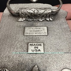 Vintage CALIFORNIA Belt Buckle 1978 Lighthouse Bergamot Brass Works USA 3D NICE