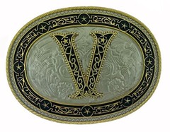 Vintage Styles Initial Letter a z Belt Buckle Western Cowboy Cowgirl rodeo Texas