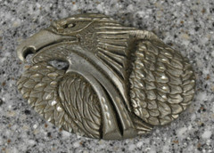 Eagle Belt Buckle EJC 1995 Vintage Pewter Made in USA America