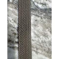 Mens Tommy Bahama braided reversible belt black gray brushed nickel buckle L/XL