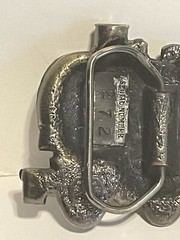 Train Engine Locomotive Brass Belt Buckle Great American Vintage 1980 USA Made