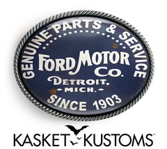 Ford Motor Belt Buckle – Vintage Auto Sign Handmade Mens Gift – 720