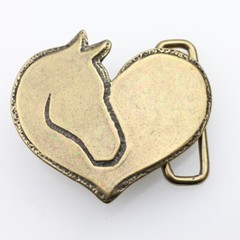 Belt buckle horse head buckle removable buckle belt buckle old brass