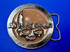 2005 As I Lay Dying Heavy Metal Rock Band Round Skull Music Belt Buckle