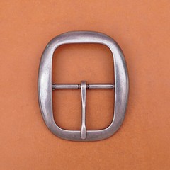 DIY Heavy Strong Center Bar Pin Belt Buckle Silver Plated Fit 40mm Leather Strap