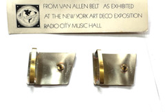 Vintage Art Deco Revival Mixed Metals Buckle – New – in storage since 1975