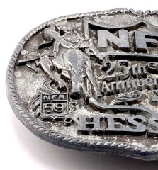 Hesston Collectors Belt Buckle 25th Anniversary National Finals Rodeo 1983