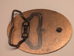 VINTAGE ANDOVER TRACTOR TRAILER SCHOOL BELT BUCKLE