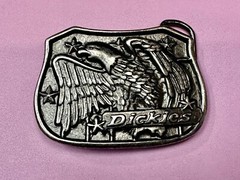 Dickies Flying Eagle Spreading Wings Silver Tone Advertisement Belt Buckle