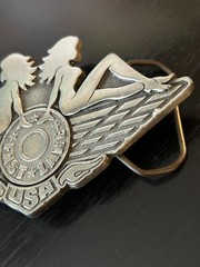 Vintage Collectible USA Fast Lane Pewter 2004 Belt Buckle