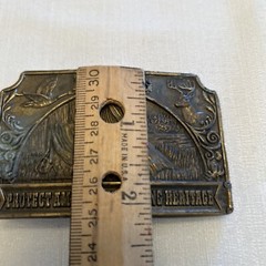 Vintage 1976 Brass Belt Buckle Hunting Protect America’s Hunting Heritage 3.5&Prime; x