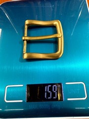Solid Brass Satin Brass Belt Buckle Made in Italy Fits 1.57&Prime; Belt Strap
