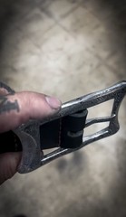 One-off customized 1.5” Damascus Steel Buckle With English Bridal Leather Belt