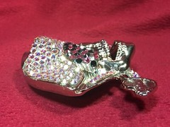 Crystal Rhinestone Purple Pirate Belt Buckle