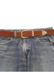 Western-Inspired Floral Buckle Loop and Tip