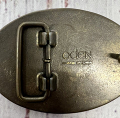 Oden Belt Buckle « Mark » Made in USA Brass Tone Small