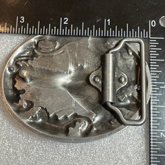 Yellowstone National Park Moose Belt Buckle Collectible Metal Silver Tone