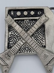 ELECTRIC GUITARS WITH AMP and Dice Lucky 7 BELT BUCKLE 2002