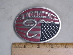 DON&rsquo;T TREAD ON ME Belt Buckle American Flag Snake detail USA United States James