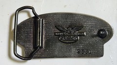 vtg Belt Buckle Ford Truck Emblem Green Enamel U.S.A. numbered