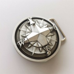 Antique Silver Plated Compass Belt Buckle also Stock in the US