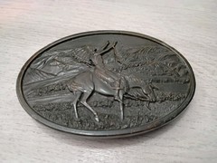 Bergamot Brass Works & Siskiyou Leather 1977 Native American P-60 Belt Buckle