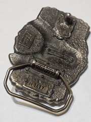 Vtg Belt Buckle Metal Eagle 1984 Lacqured Ride Made In USA Motorcycle 10811