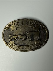 The Great American Buckle Co. Gold Rush By Life Adventures Vintage Belt Buckle