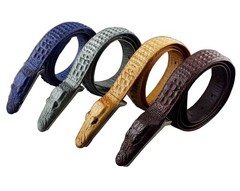 Alligator Crocodile Head Style Biker Cool Belt Waistband Fashion 110cm, Blue