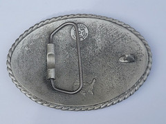 Pewter Old West Marshal Dodge City Badge Belt Buckle Silver Western Buckle