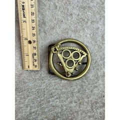 Vintage Solid Brass Belt Buckle Geometric Design Men&rsquo;s Accessory