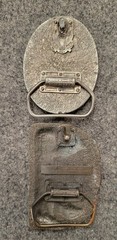B.A.S.S. 1990 and Fish America Belt Buckle 2 3/4 x 2 1/4 Brass and Pewter